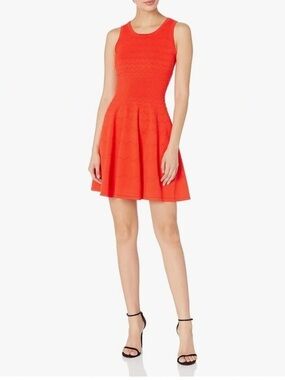 Milly Degrade Chevron Flare Knit Dress Size Small